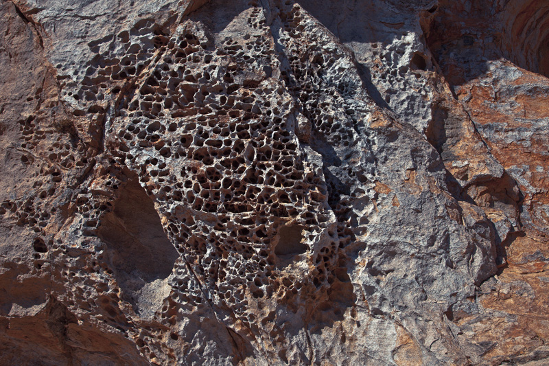 An unusual rock erosion pattern.