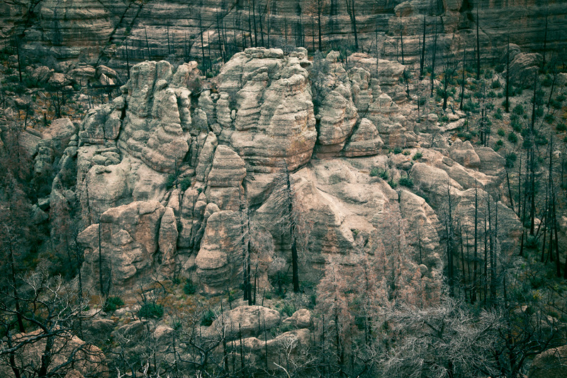 A rock outcrop on Swede Peak in the Chiricahua Mountains.