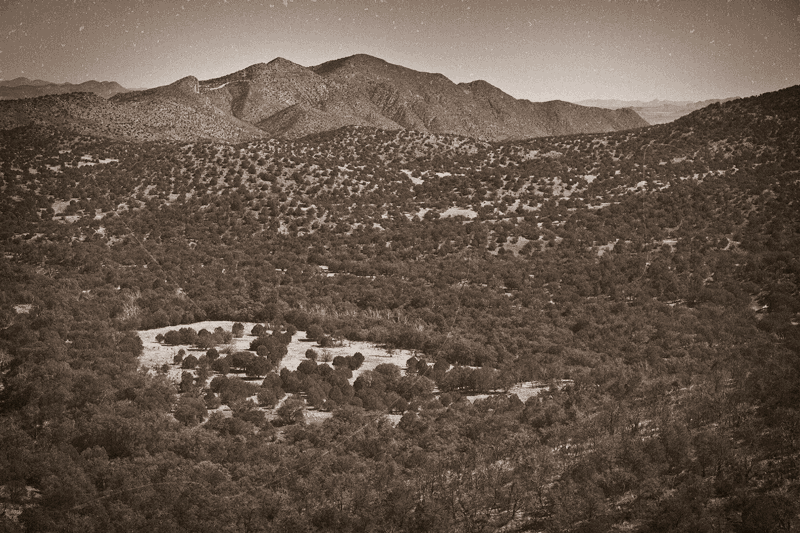 Soldier Flat, the former site of Camp Crawford, a U.S. Army outpost in the Chiricahua Mountains in the late 1800s.