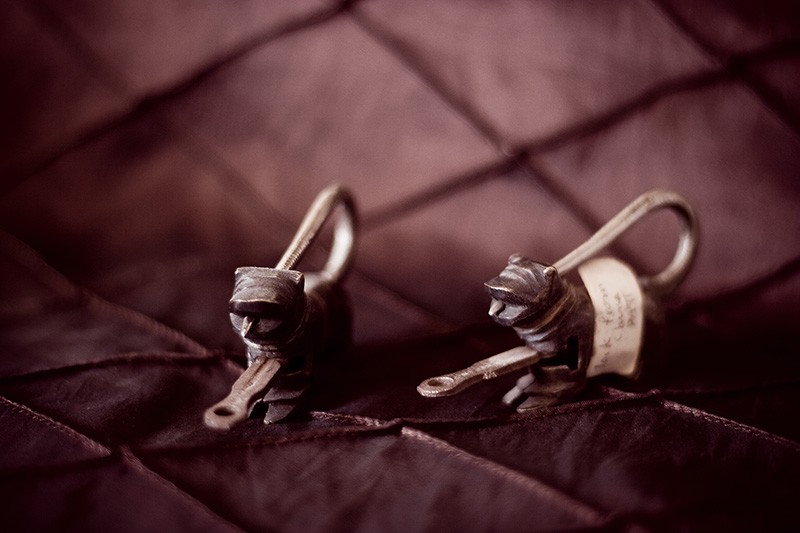 Two dog-shaped locks.