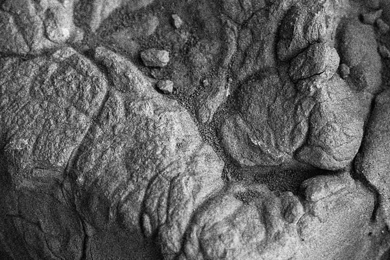 Heavy erosion in clay.