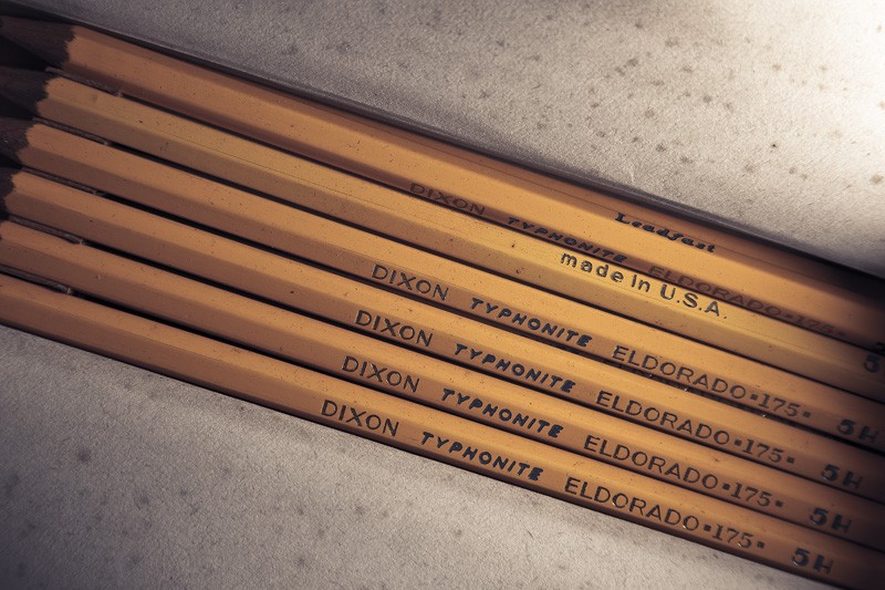 A set of Dixon Typhonite Eldorado pencils.