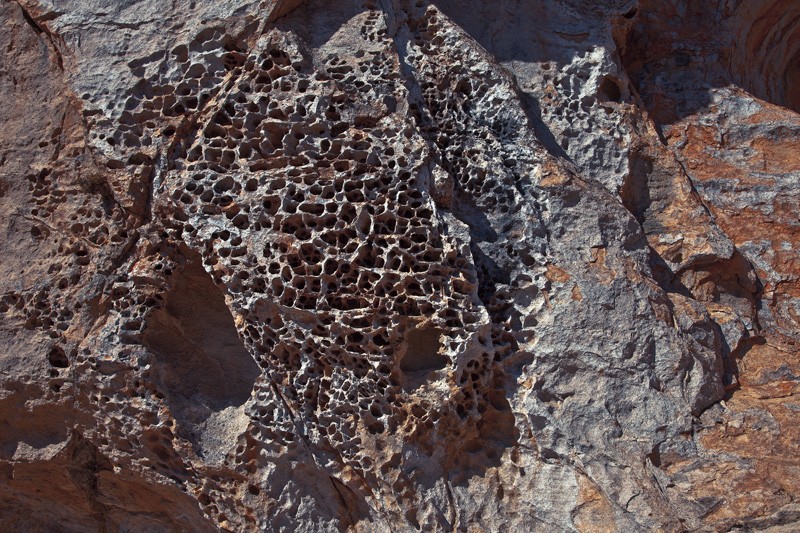 An unusual rock erosion pattern.
