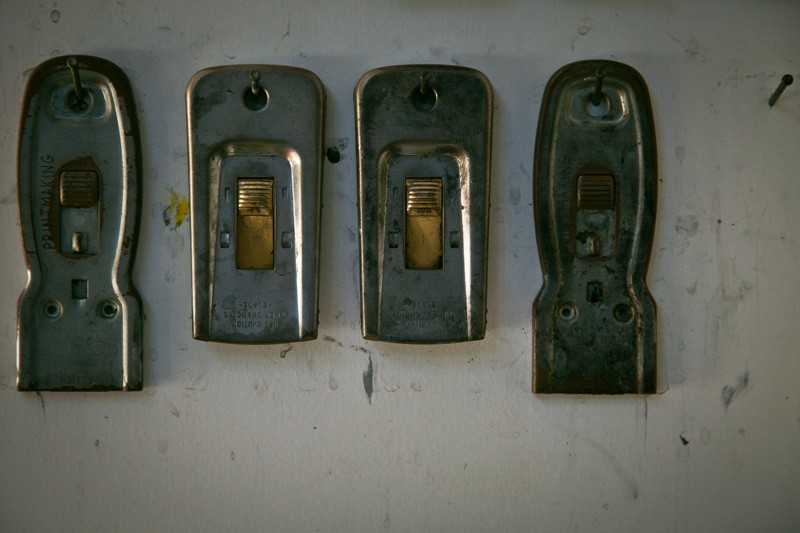 An assortment of razor blade holders.