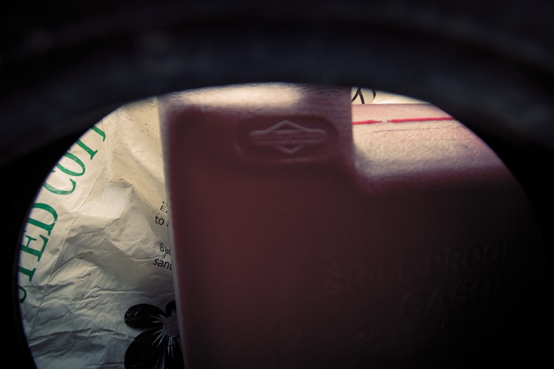A gas can and some other stuff.