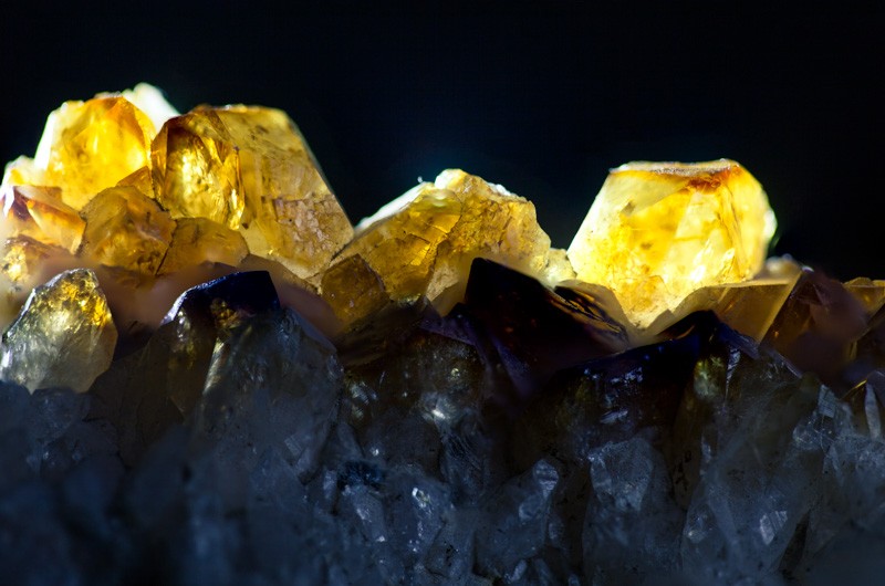 Backlit crystals.