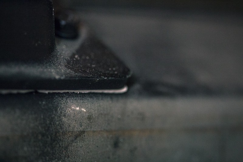 The interior of a woodstove.