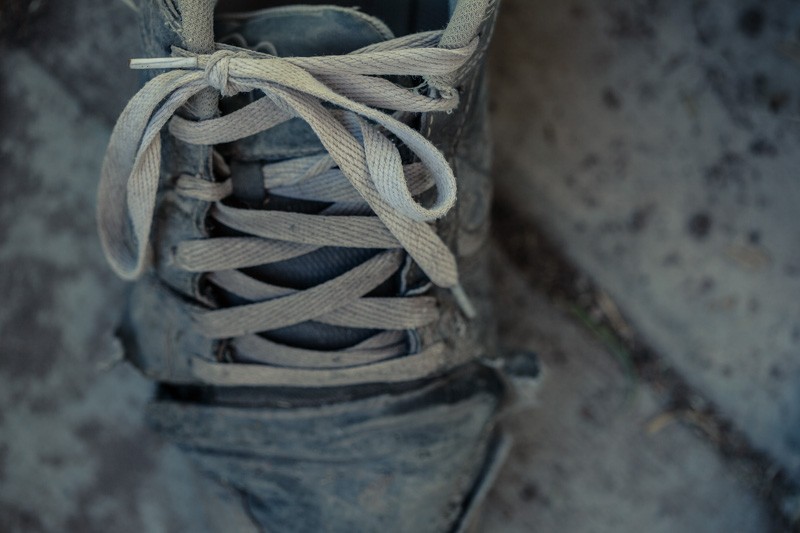 An old, worn out shoe.